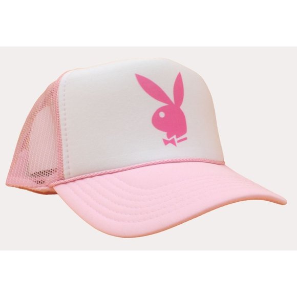 Bunny Trucker Hat Mesh Hat New Adjustable Hat Play Boy Bunny Hat - Picture 2 of 3